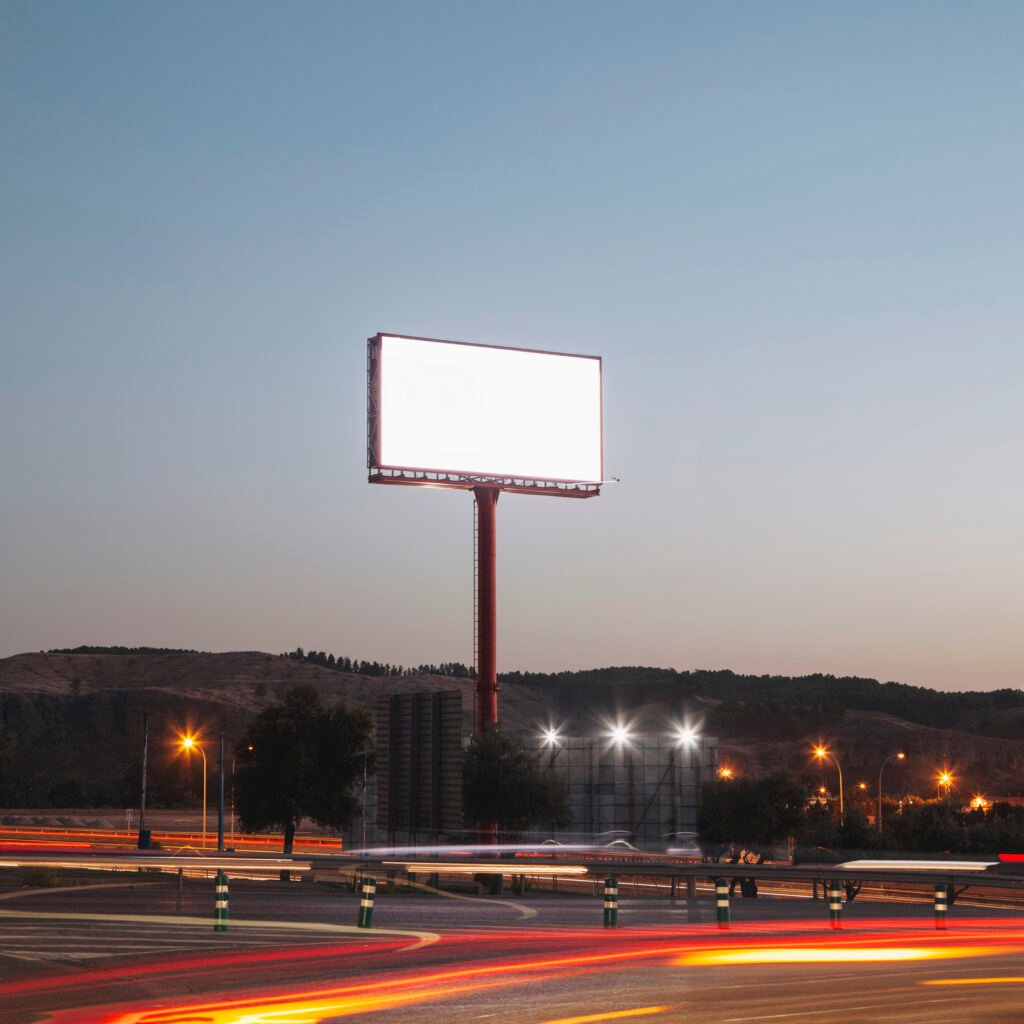 blank-advertising-billboards-illuminated-highway-night